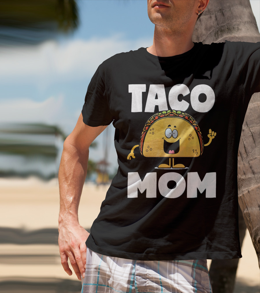 Taco Mom Funny Vintage Mother Mexican Ta Cartoon Character T-Shirt