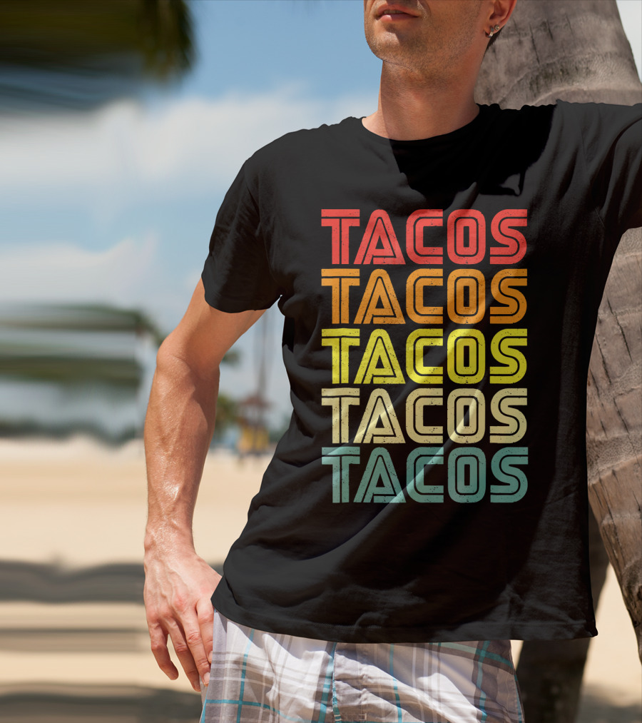 Vintage Retro Mexican Tacos Tuesday T-Shirt
