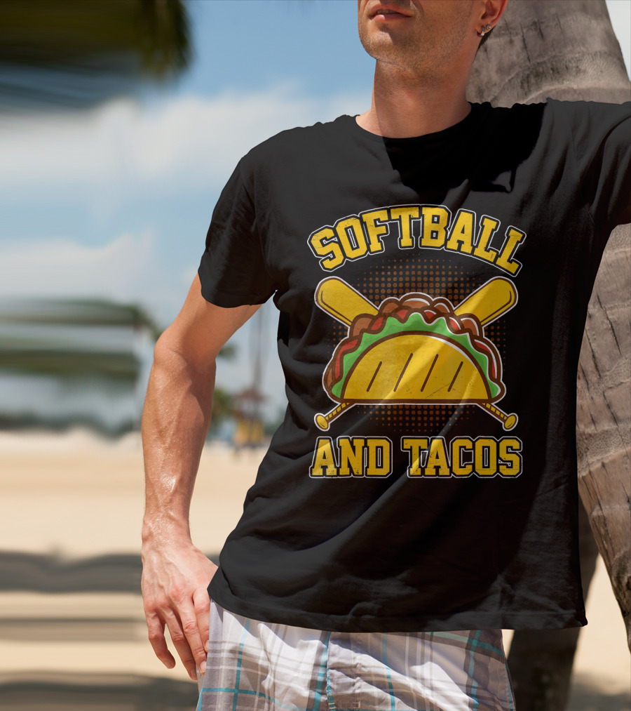 Softball And Tacos Mexican Foodie T-Shirt