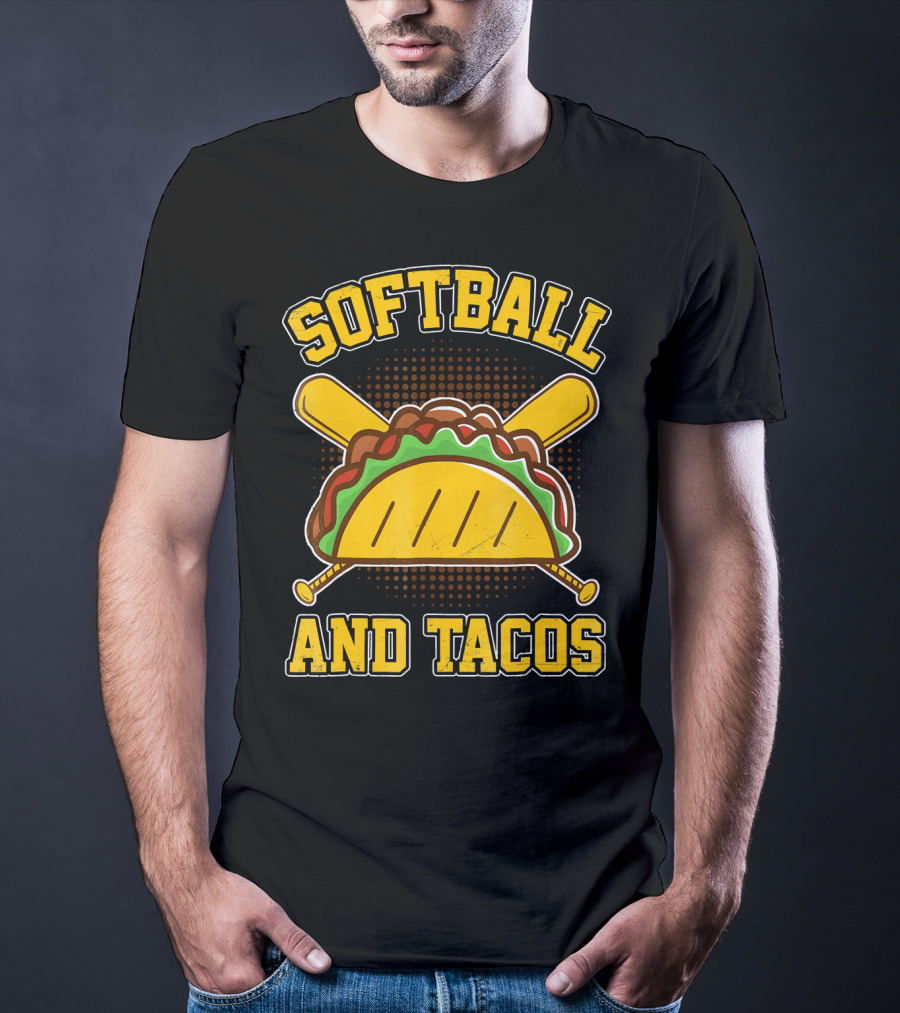 Softball And Tacos Mexican Foodie T-Shirt