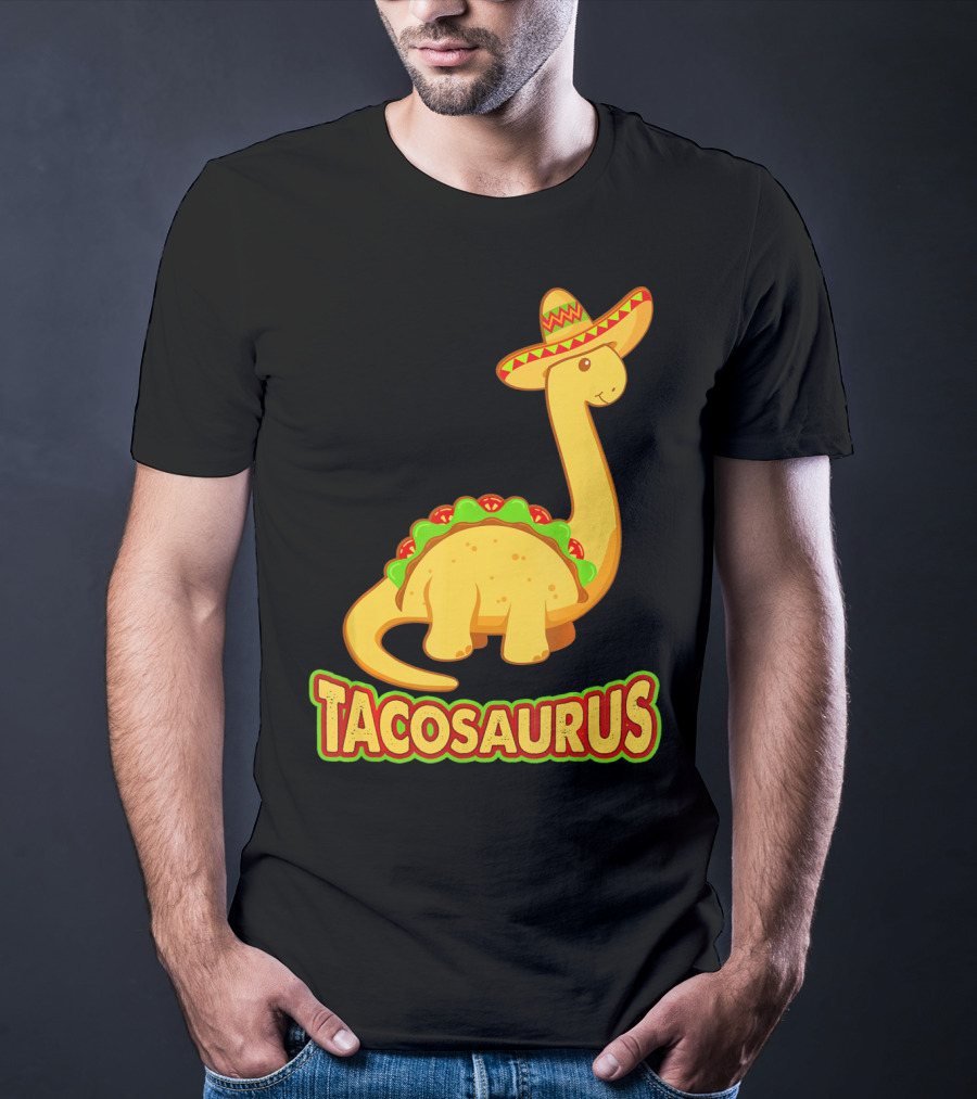 Tacosaurus Sombrero Dinosaur Taco T-Shirt