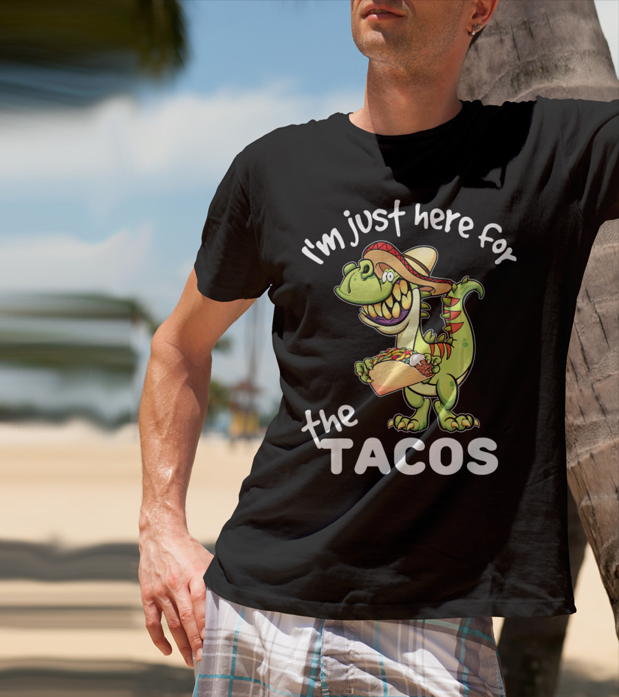 I'm Just Here For The Tacos Cinco De Mayo Boys Taco T-Shirt