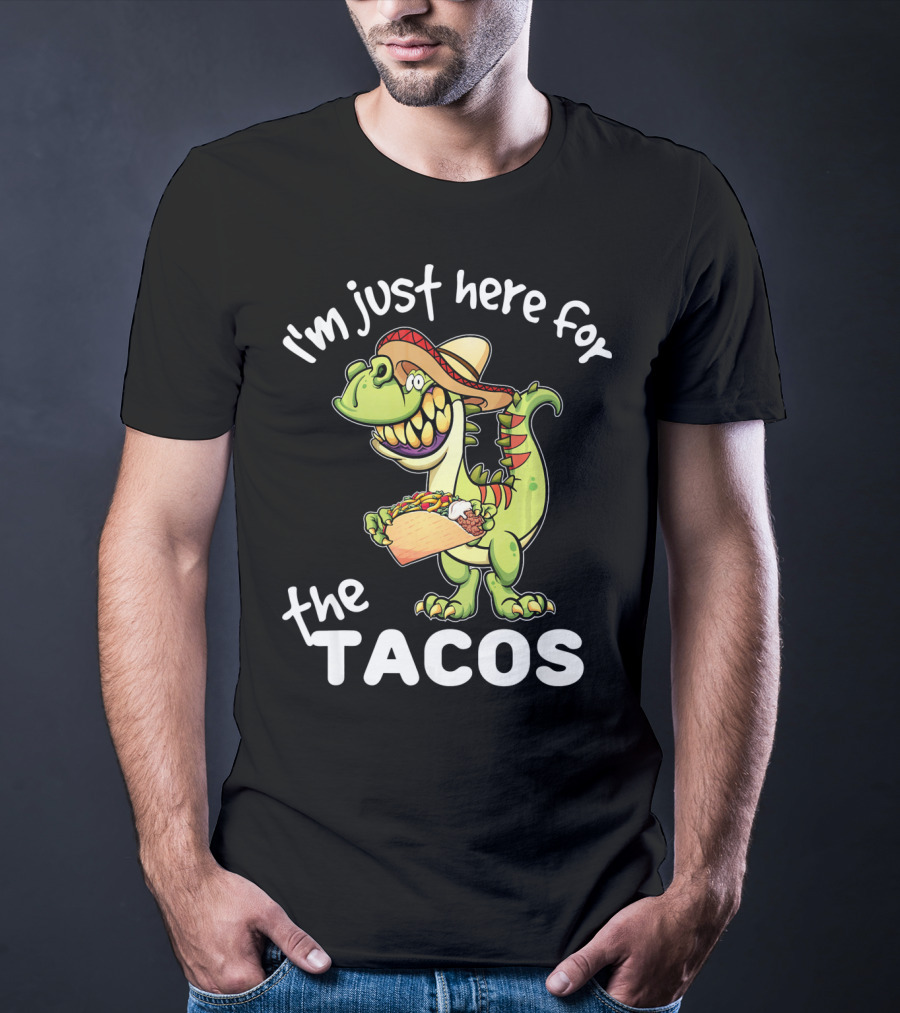 I'm Just Here For The Tacos Cinco De Mayo Boys Taco T-Shirt