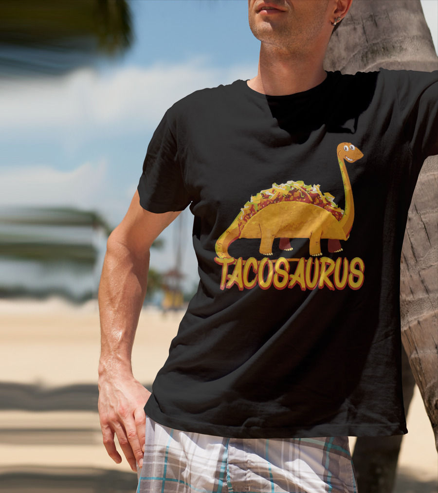 Taco Saurus Funny Mexican Food Dinosaur Taco T-Shirt