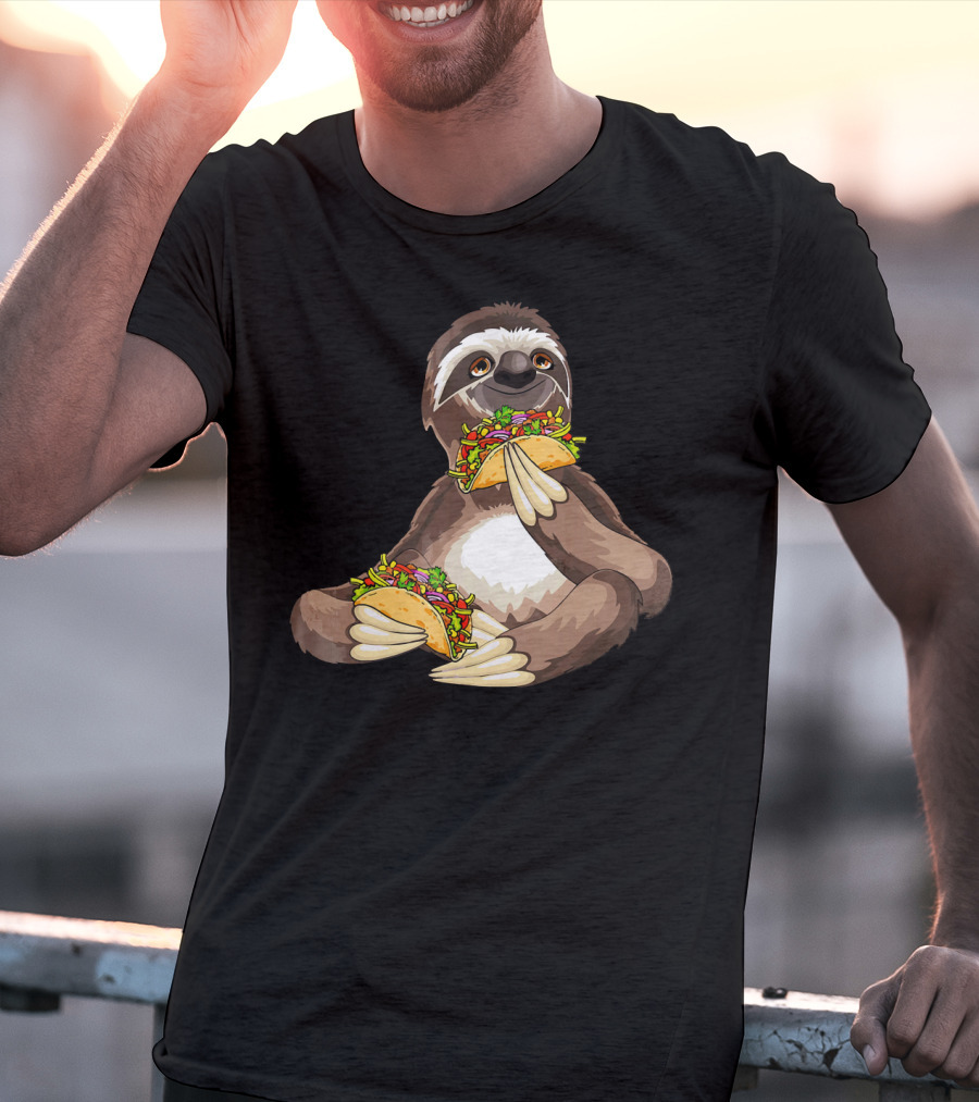 Sloth Eating Tacos For Sloth T-Shirt