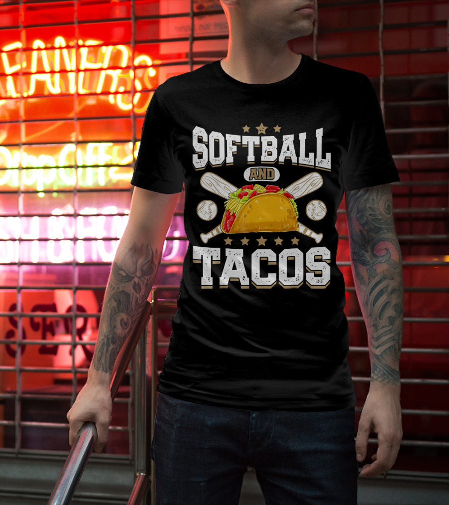 Softball And Tacos Girls Home Run Fiesta T-Shirt