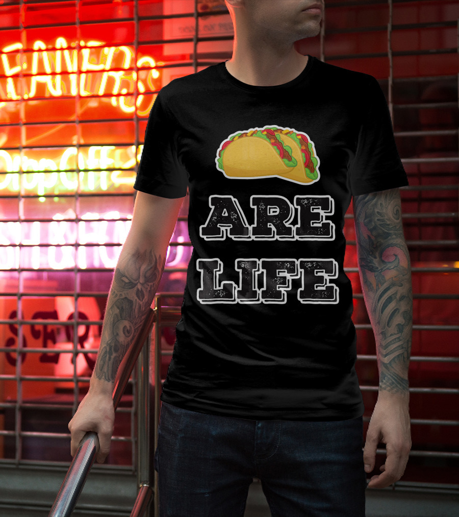 Tacos Are Life Trendy Food Emoji T-Shirt