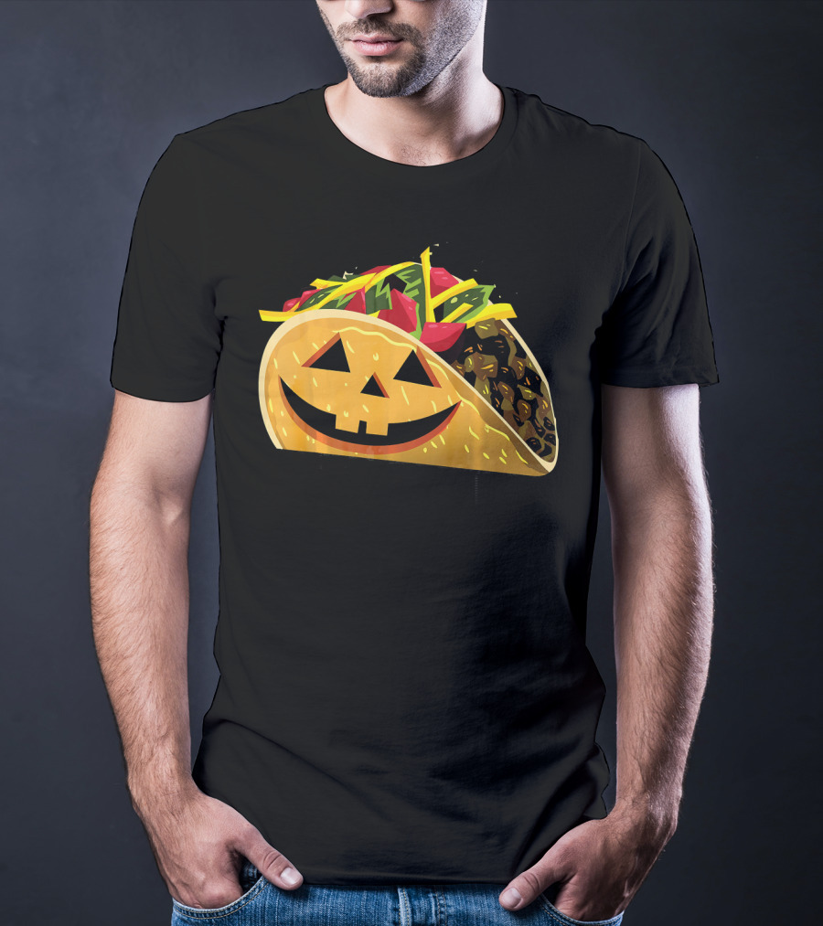 Taco Lantern Happy Haunted Halloween Mex Jack O' Lantern Taco T-Shirt