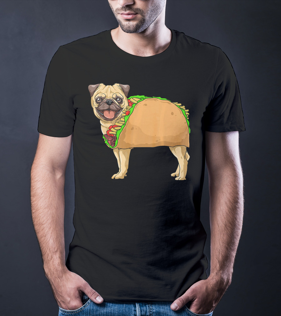 Taco Pug Mexican Burrito Pug T-Shirt