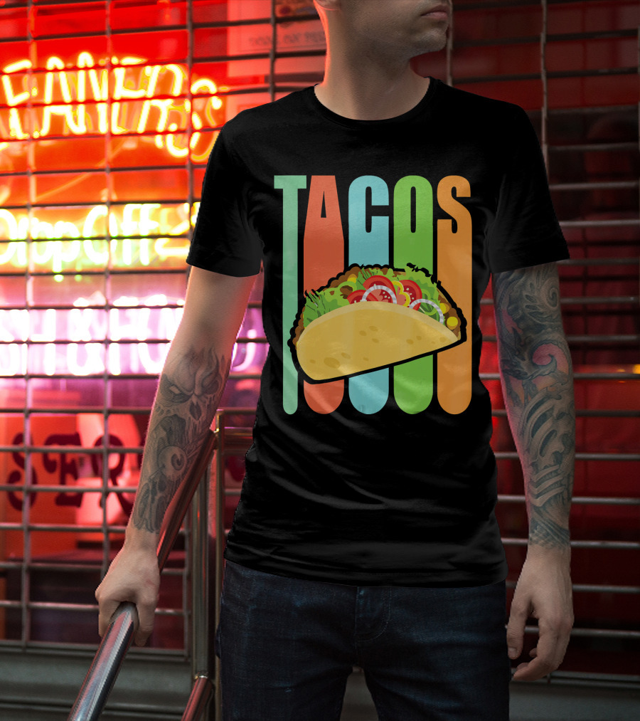 Retro Tacos Mexica Vintage Funny T-Shirt