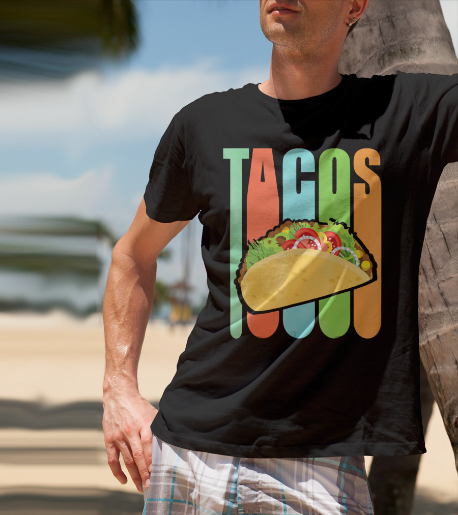 Retro Tacos Mexica Vintage Funny T-Shirt