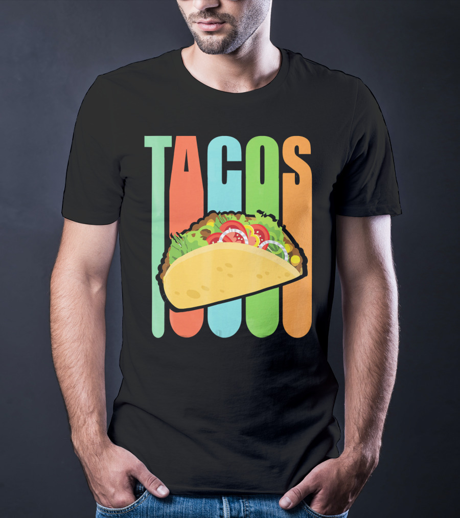 Retro Tacos Mexica Vintage Funny T-Shirt