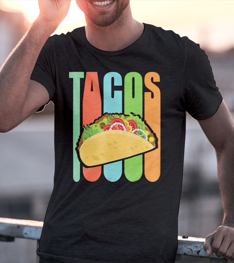 Retro Tacos Mexica Vintage Funny T-Shirt