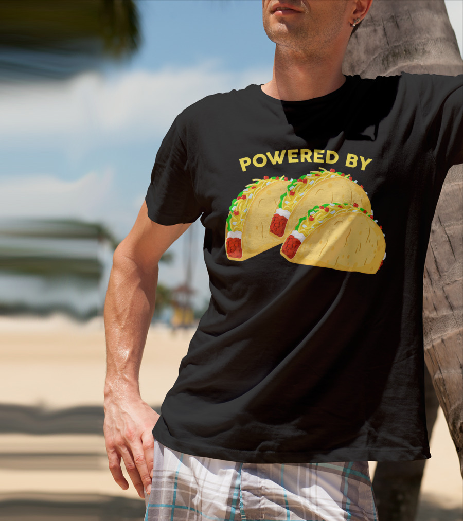 Powered By Tacos Viva Mexico Mexican Love T-Shirt