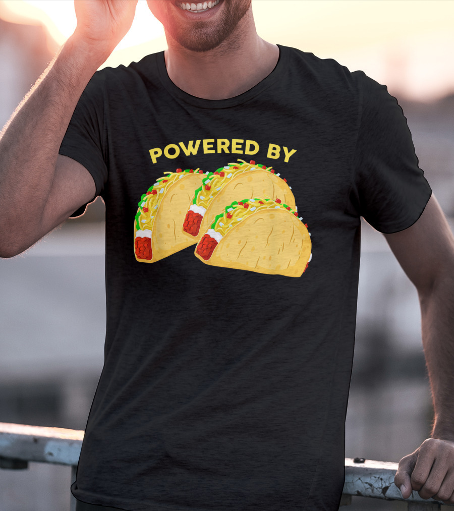 Powered By Tacos Viva Mexico Mexican Love T-Shirt