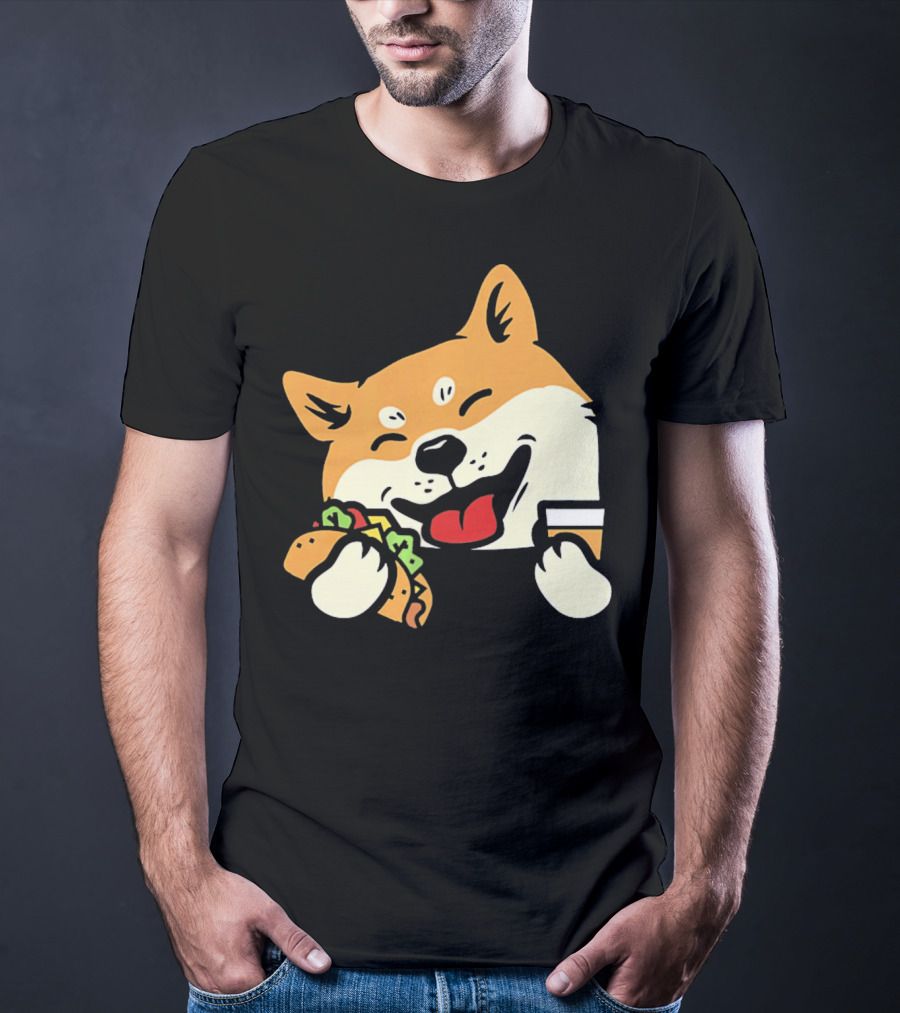 Cute Shiba Inu Taco Pocket Cinco De Mayo T-Shirt