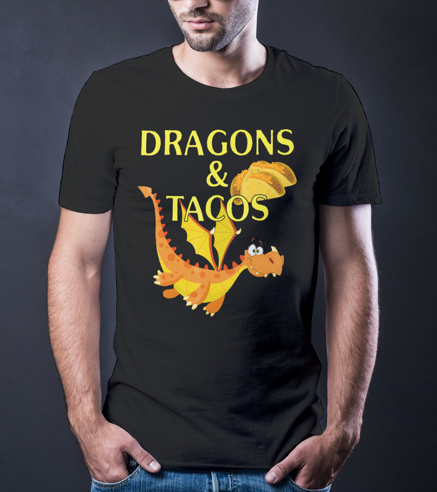 Dragons And Tacos Funny Fantas T-Shirt