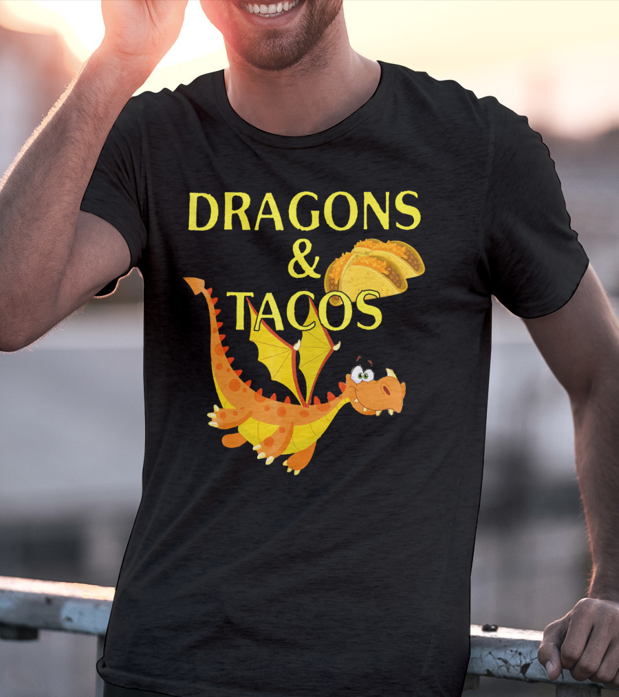 Dragons And Tacos Funny Fantas T-Shirt