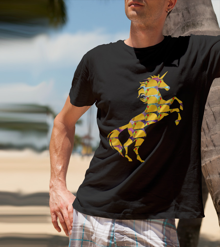 Unicorn Galaxy Space Tacos T-Shirt