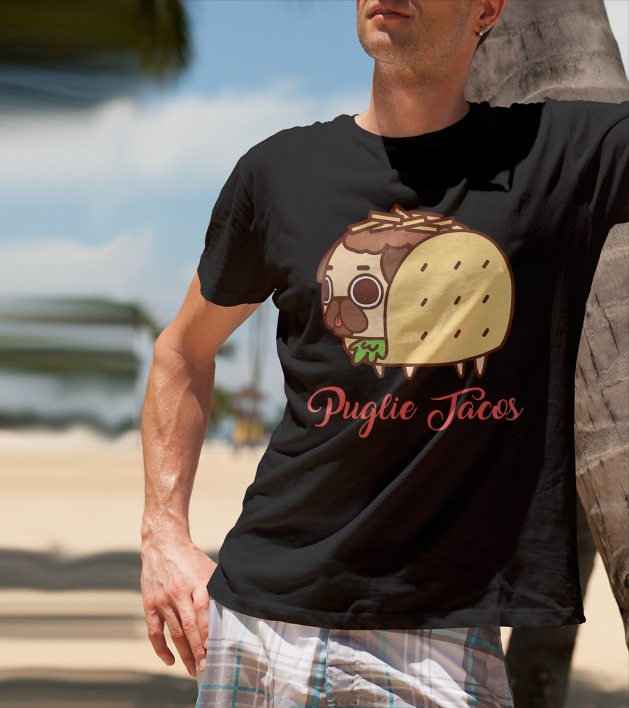 Puglie Tacos Cute Mexican Food Dog T-Shirt
