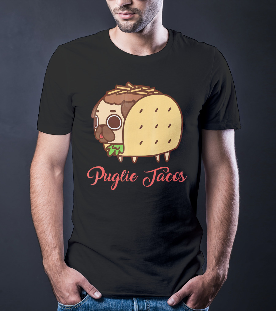 Puglie Tacos Cute Mexican Food Dog T-Shirt