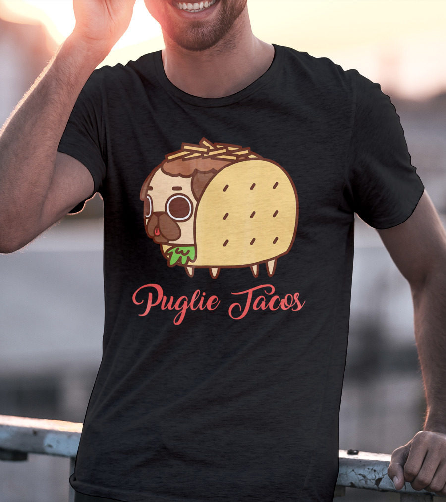Puglie Tacos Cute Mexican Food Dog T-Shirt