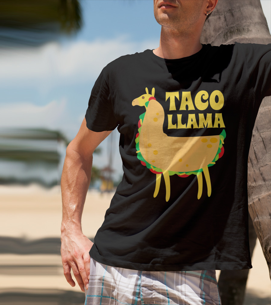 Taco Llama Animal Funny Mexican Cinco De Mayo T-Shirt
