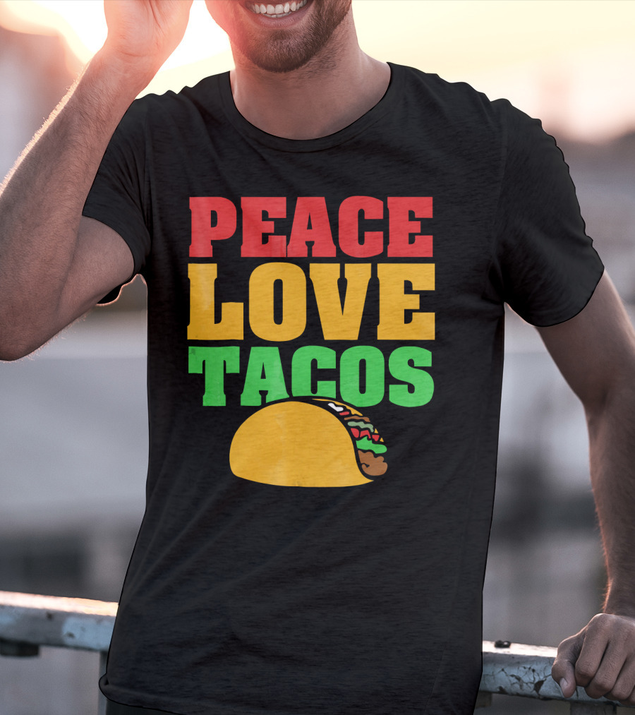 Peace Love Tacos Cute Taco Tuesday T-Shirt