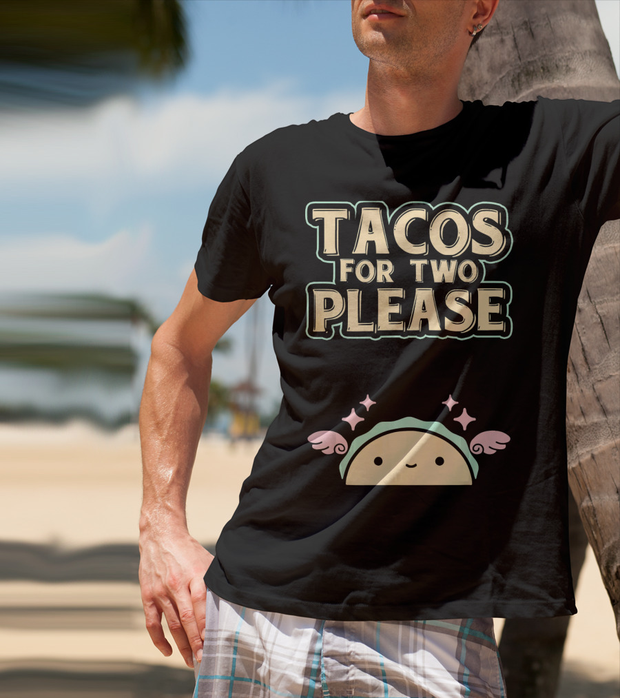 Tacos For Two Please Pregnant Mommy Kawaii Taco T-Shirt