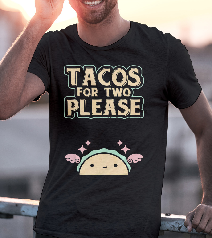 Tacos For Two Please Pregnant Mommy Kawaii Taco T-Shirt