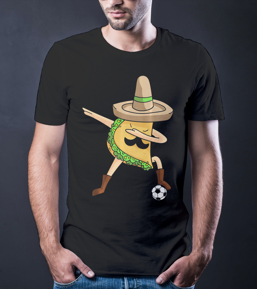 Mexico Dabbing Soccer Taco Cool Sombrero Boots T-Shirt