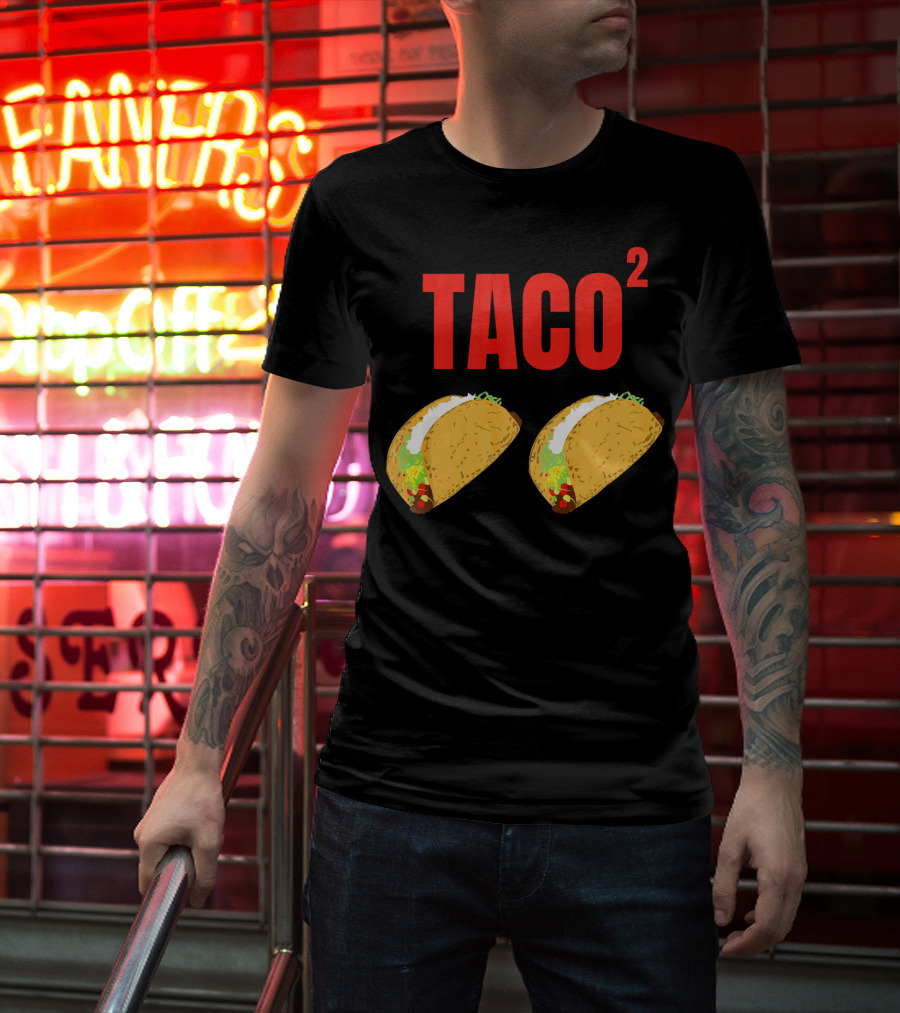 Funny Taco Squared Concept With Colorful Tacos T-Shirt