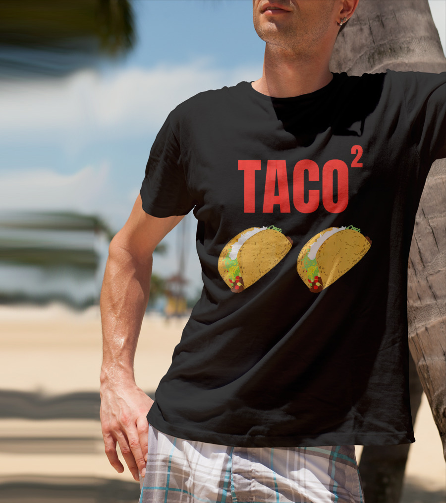 Funny Taco Squared Concept With Colorful Tacos T-Shirt