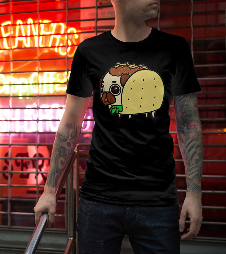 Funny Pug Taco Fusion With Toppings T-Shirt
