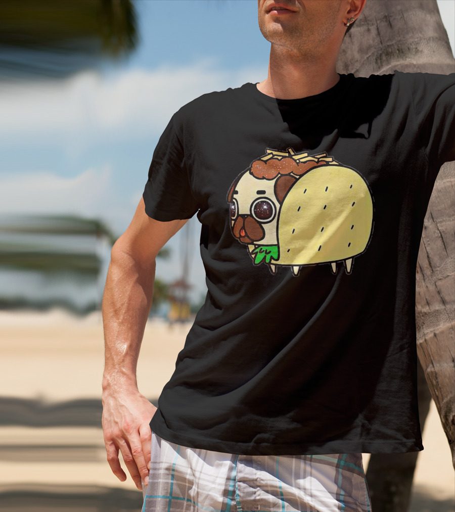 Funny Pug Taco Fusion With Toppings T-Shirt