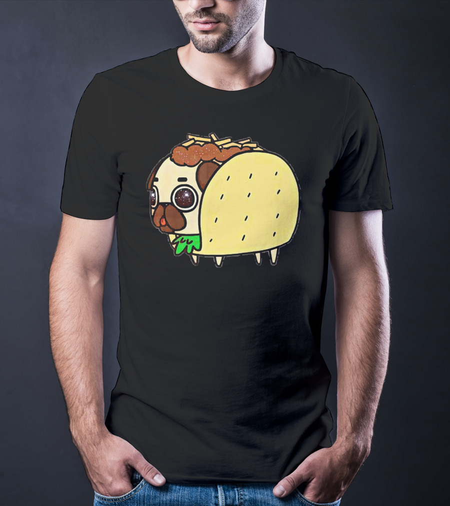 Funny Pug Taco Fusion With Toppings T-Shirt