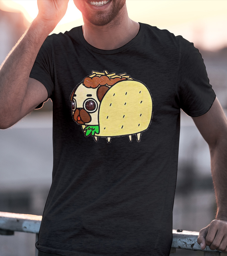 Funny Pug Taco Fusion With Toppings T-Shirt