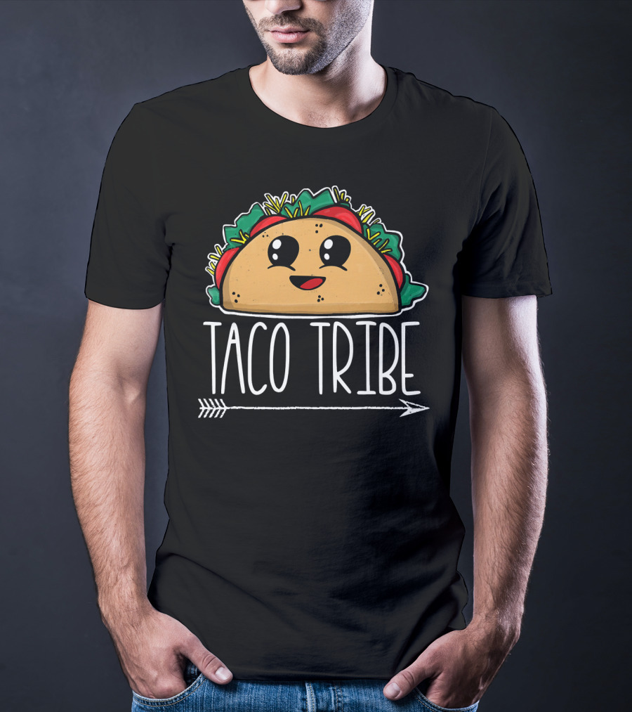 Taco Tribe Cute Taco Face With Arrow T-Shirt