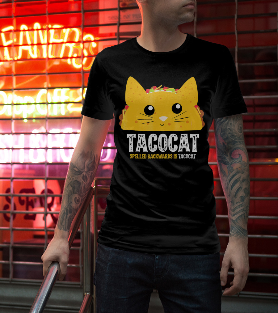 Taco Cat Spelled Backwards Is Tacocat Cute T-Shirt