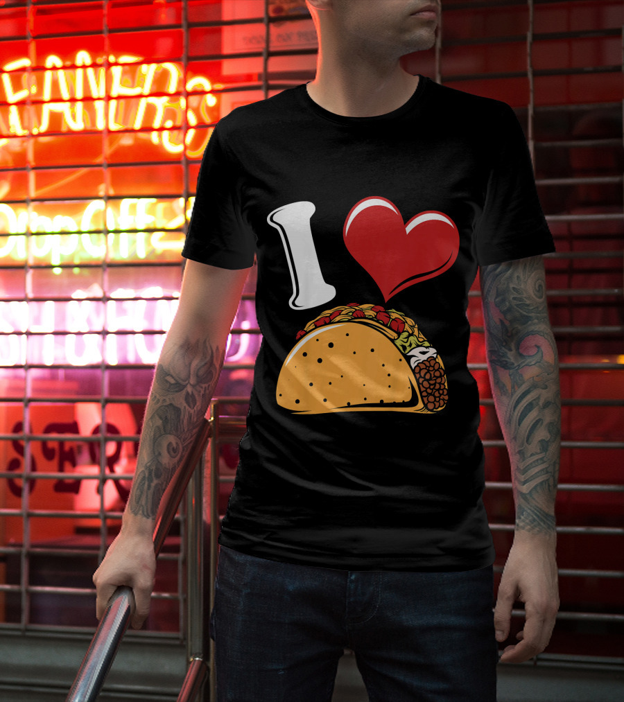 Kids Funny I Heart Tacos Love T-Shirt