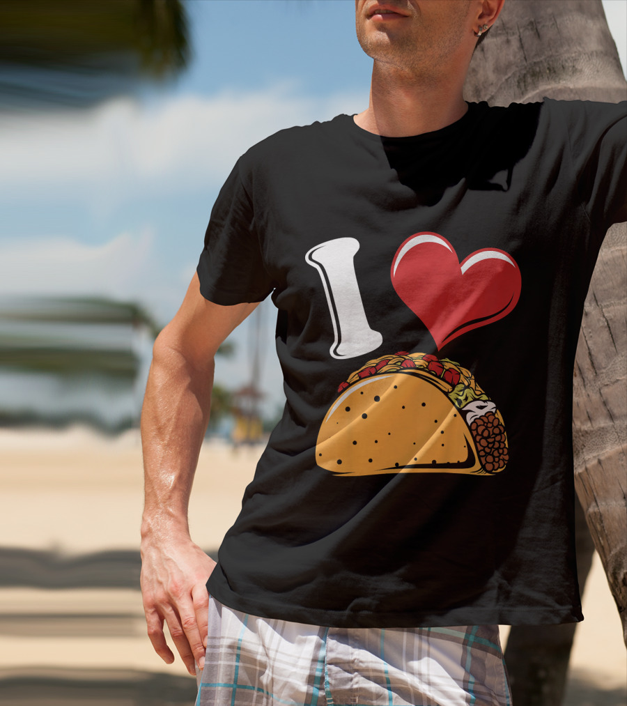 Kids Funny I Heart Tacos Love T-Shirt