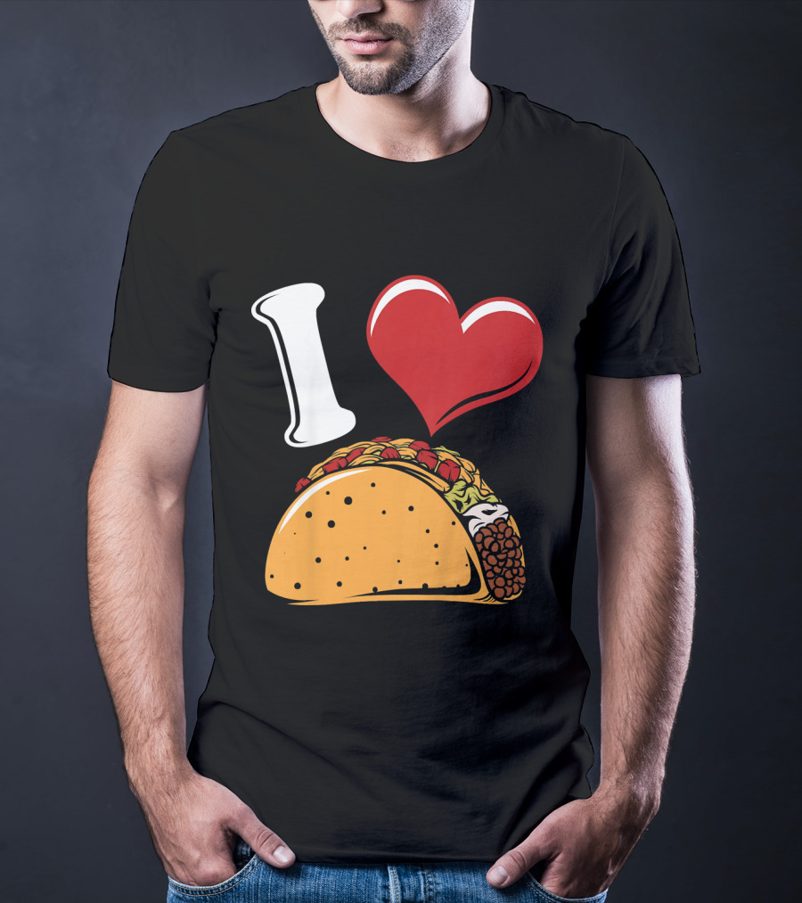Kids Funny I Heart Tacos Love T-Shirt