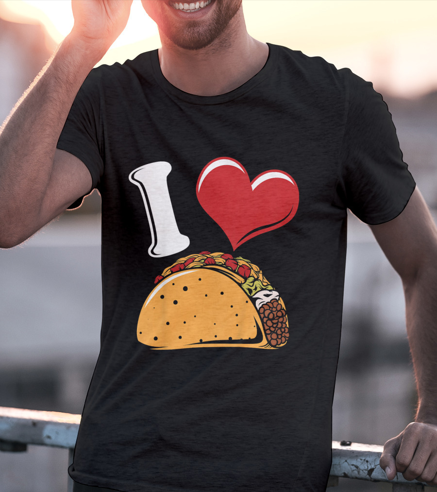 Kids Funny I Heart Tacos Love T-Shirt
