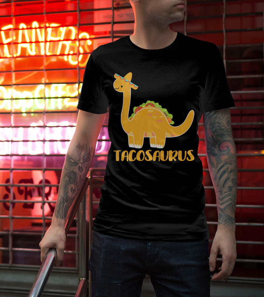 Tacosaurus Brachiosaurus Sombrero Funny Taco Dino T-Shirt