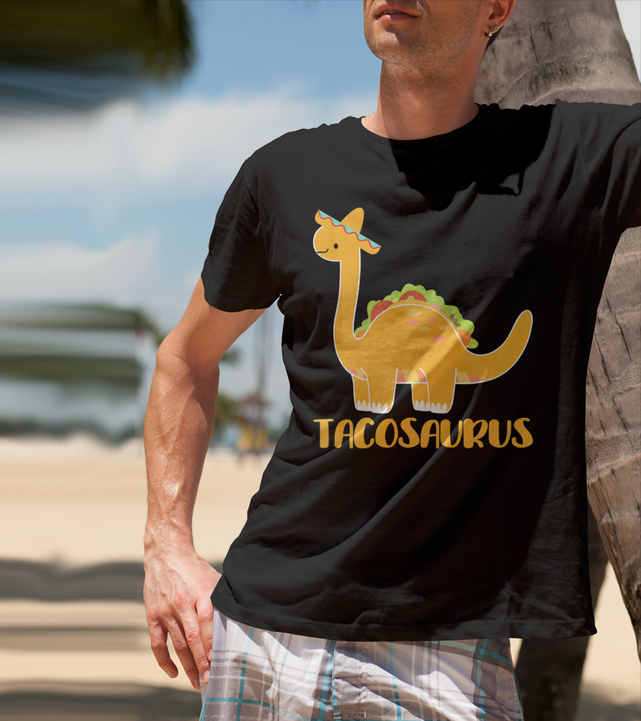 Tacosaurus Brachiosaurus Sombrero Funny Taco Dino T-Shirt