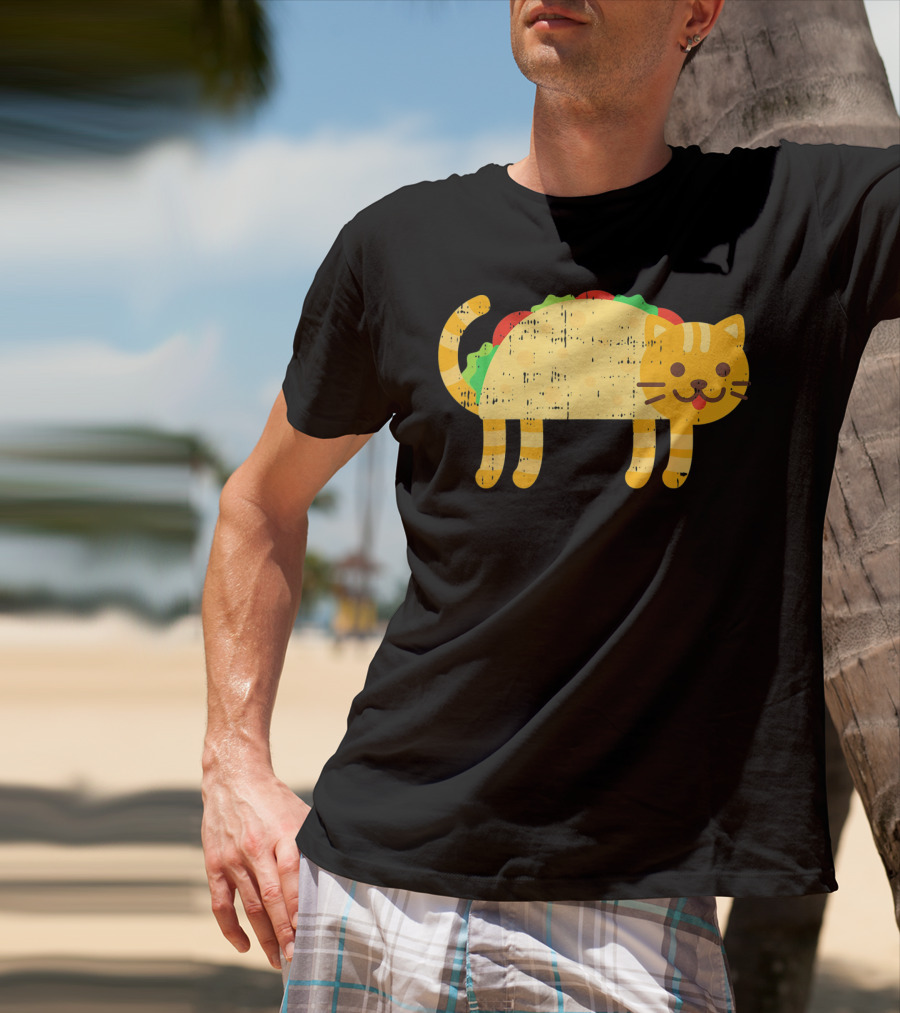 Taco Cat Kitty Kitten Funny Mexican Cinco De Mayo T-Shirt