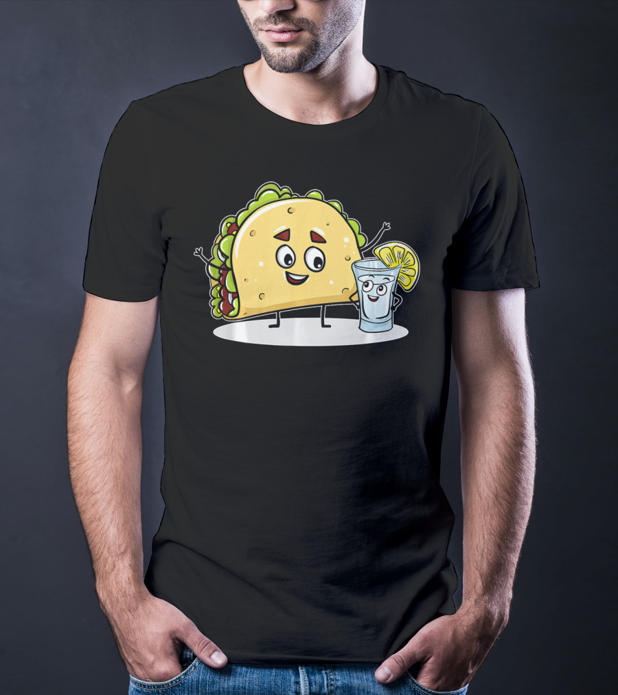 Kawaii Style Taco And Tequila Best Friends With Lemon Slice T-Shirt