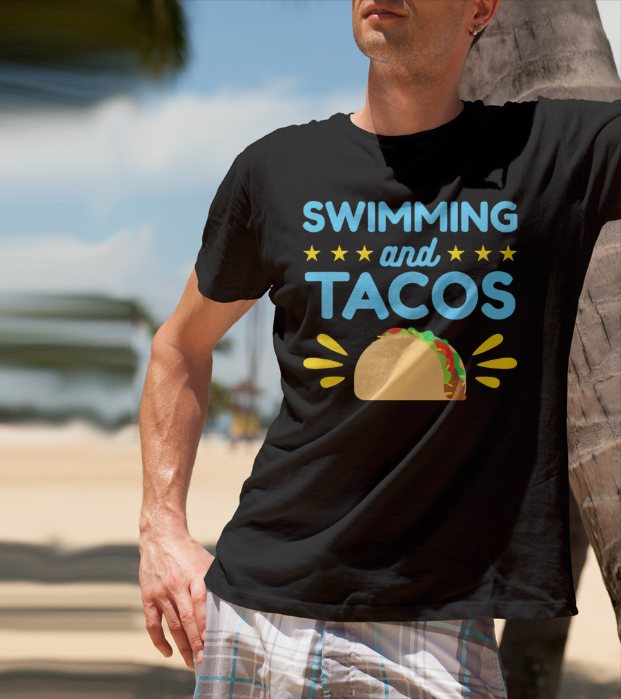 Swimming And Tacos Stars Taco T-Shirt