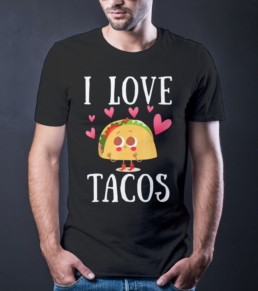 I Love Tacos Cute Heart Taco Kawaii T-Shirt