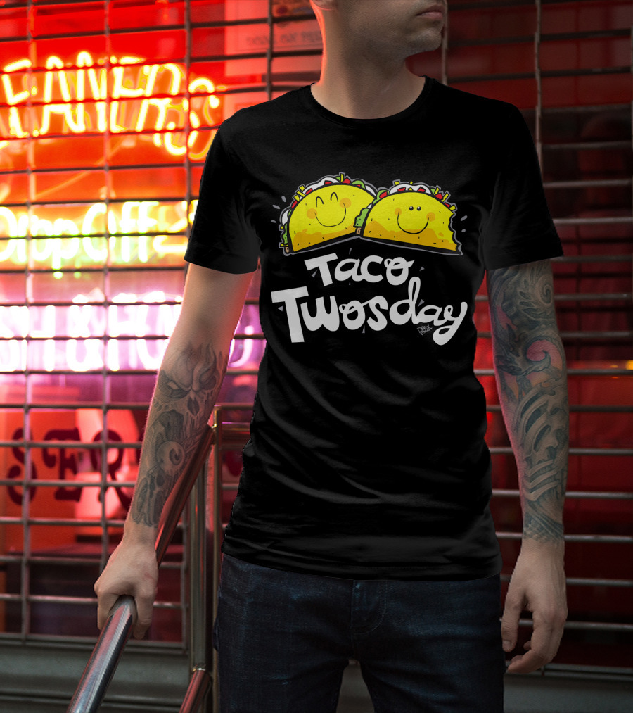 Taco Twosday Smiling Tacos Fun T-Shirt